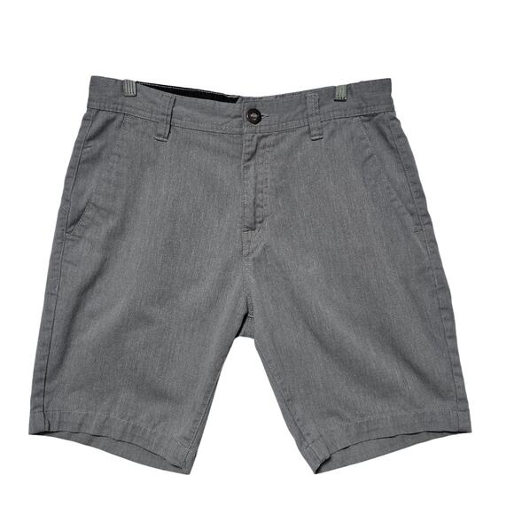 Volcom True To This Shorts Gray Skater Chino Flat Front Casual Mens 30 - Picture 1 of 11